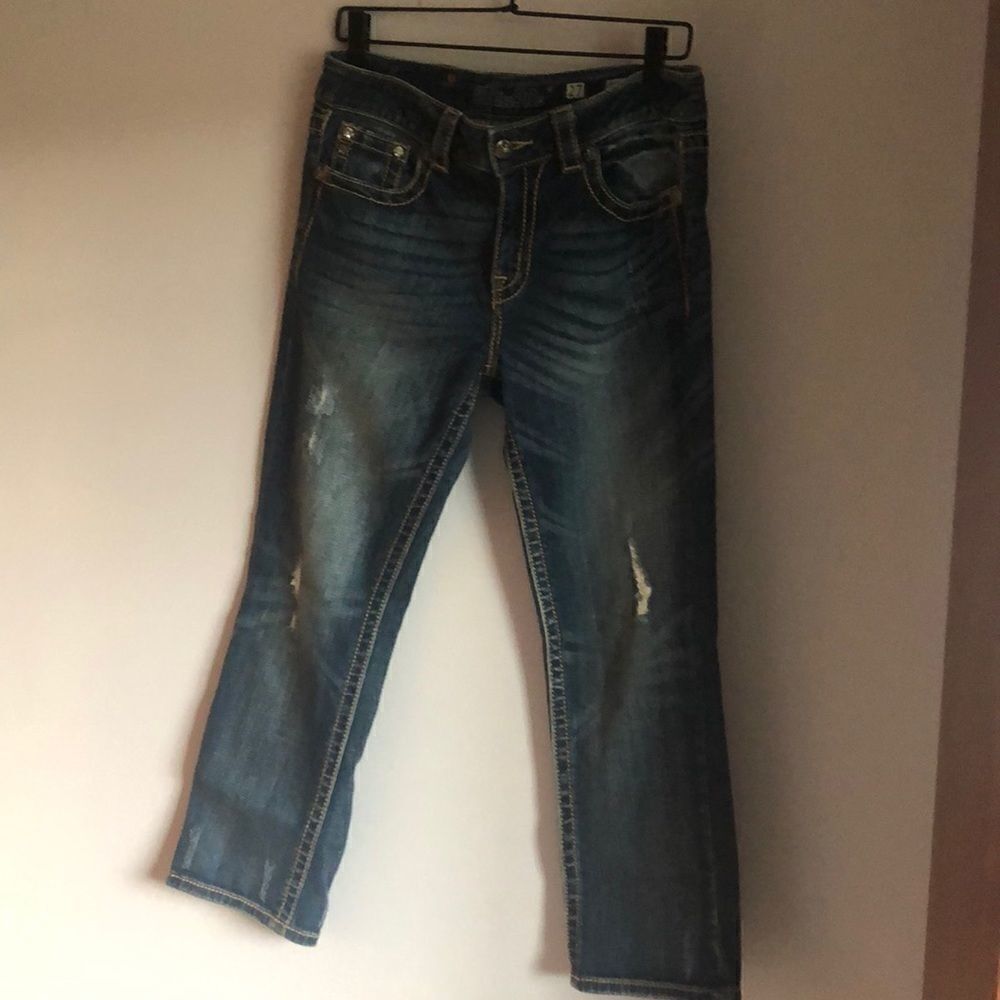 Miss Me boyfriend cuffed Capri jeans